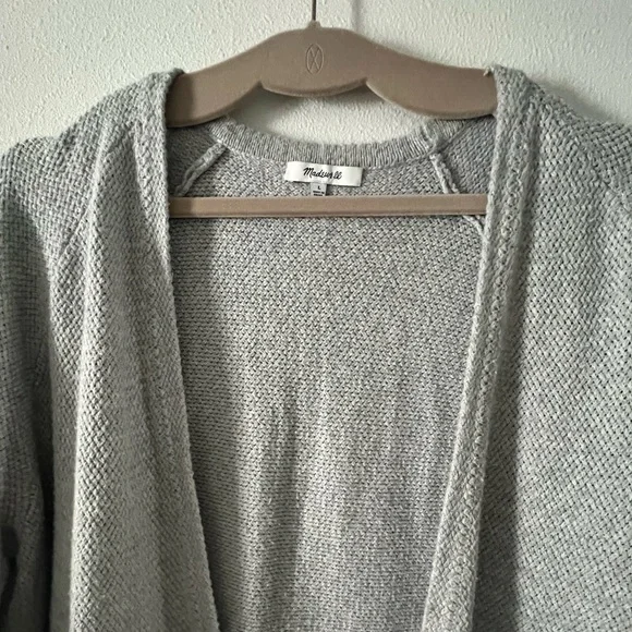 ◾️Madewell Palisades Gray Sweater Cardigan Size Large - Picture 6 of 9